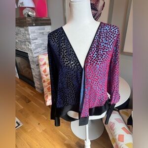 Diane von Furstenburg holiday party dressy top size L